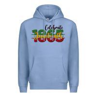 Colony Blue celebrate juneteenth1865 Premium Hoodie - BarkalooDesign