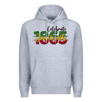 Heather Grey celebrate juneteenth1865 Premium Hoodie - BarkalooDesign