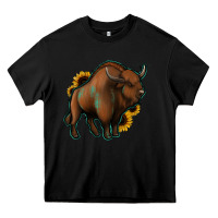 Black Western  Bison Heavy Core Tee - Jasminsmagicworld