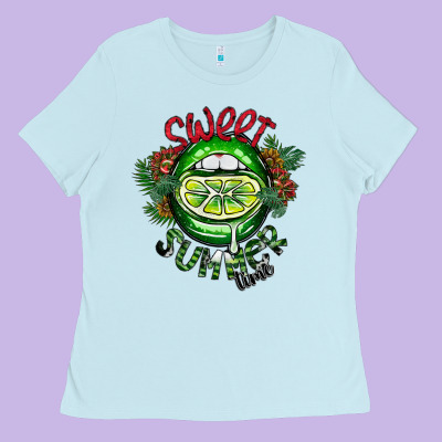 Summer Time Ladies Tee Designed By Cowhidedigitalart