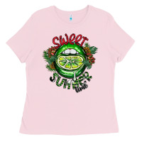 Bubblegum Pink summer time Ladies Tee - CowhideDigitalArt