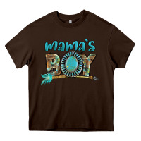 Chocolate Brown Mama's boy Mother's Day Heavy Core Tee - FaDigitalArtStudio