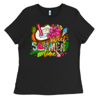 Black summer time Ladies Tee - CowhideDigitalArt