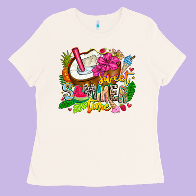 Summer Time Ladies Tee Designed By Cowhidedigitalart