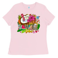 Bubblegum Pink summer time Ladies Tee - CowhideDigitalArt
