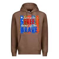 Chestnut Land of the Free 4th of July Brushstroke Premium Hoodie - Jasminsmagicworld