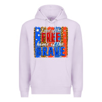 Lilac Land of the Free 4th of July Brushstroke Premium Hoodie - Jasminsmagicworld