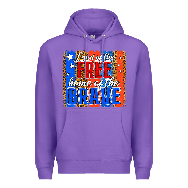 Land Of The Free 4th Of July Brushstroke Premium Hoodie by Jasminsmagicworld | Teevron