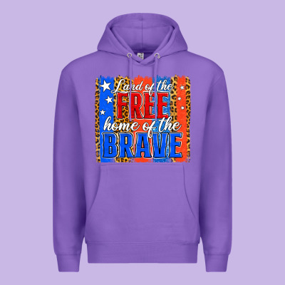 Land Of The Free 4th Of July Brushstroke Premium Hoodie Designed By Jasminsmagicworld