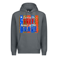 Rock Land of the Free 4th of July Brushstroke Premium Hoodie - Jasminsmagicworld