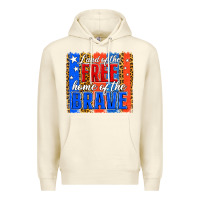 Sandshell Land of the Free 4th of July Brushstroke Premium Hoodie - Jasminsmagicworld