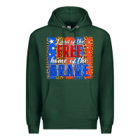 Sports Green Land of the Free 4th of July Brushstroke Premium Hoodie - Jasminsmagicworld