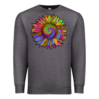 Charcoal Heather tie dye sunflower Premium Sweatshirt - RanaPortraitStore