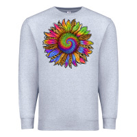 Heather Grey tie dye sunflower Premium Sweatshirt - RanaPortraitStore