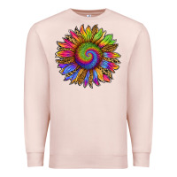 Pale Pink tie dye sunflower Premium Sweatshirt - RanaPortraitStore