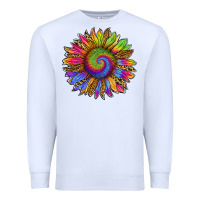 White tie dye sunflower Premium Sweatshirt - RanaPortraitStore