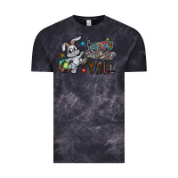 Cloud Black Happy Easter Y'all Vintage Tee - CowhideDigitalArt