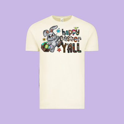 Happy Easter Y'all Vintage Tee Designed By Cowhidedigitalart