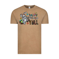 Vintage Coffee Happy Easter Y'all Vintage Tee - CowhideDigitalArt