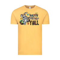 Vintage Mustard Happy Easter Y'all Vintage Tee - CowhideDigitalArt