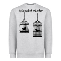 Heather Grey Attempted Murder Heavyweight Sweatshirt - Bettercallsaul