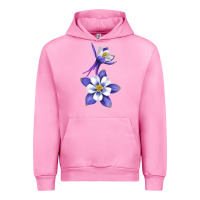 Fuchsia Pink Colorado Rocky Mountain Columbine Flower Urban Hoodie - RanaPortraitStore