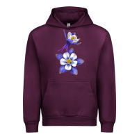 Colorado Rocky Mountain Columbine Flower Urban Hoodie | Teevron