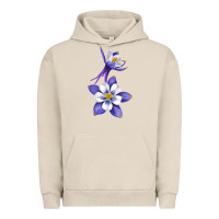 Pigment French Oak Colorado Rocky Mountain Columbine Flower Urban Hoodie - RanaPortraitStore