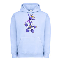 Pigment Grape Ice Colorado Rocky Mountain Columbine Flower Urban Hoodie - RanaPortraitStore