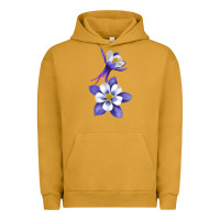 Pigment Peanut Butter Colorado Rocky Mountain Columbine Flower Urban Hoodie - RanaPortraitStore