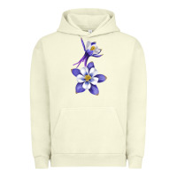 Pigment Pistachio Colorado Rocky Mountain Columbine Flower Urban Hoodie - RanaPortraitStore
