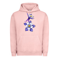 Pigment Salmon Colorado Rocky Mountain Columbine Flower Urban Hoodie - RanaPortraitStore