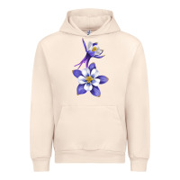 Sandshell Colorado Rocky Mountain Columbine Flower Urban Hoodie - RanaPortraitStore