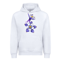White Colorado Rocky Mountain Columbine Flower Urban Hoodie - RanaPortraitStore