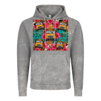 Cloud Rock school bus leopard cowhide Vintage Hoodie - Artiststas