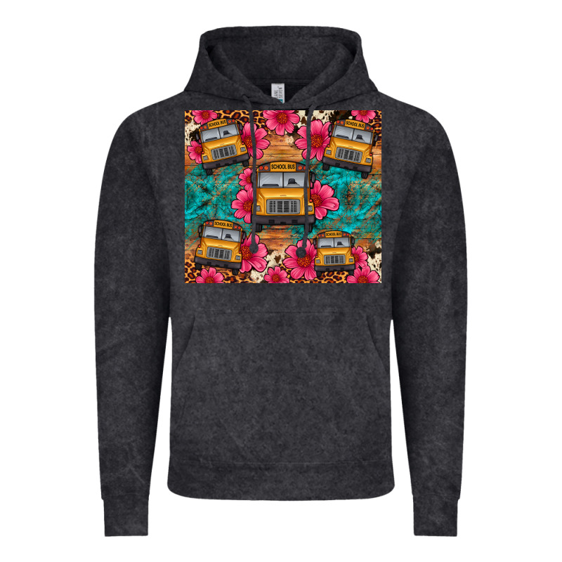 School Bus Leopard Cowhide Vintage Hoodie by Artiststas | Teevron