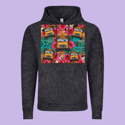 School Bus Leopard Cowhide Vintage Hoodie Designed By Artiststas