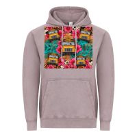 Vintage Zinc school bus leopard cowhide Vintage Hoodie - Artiststas