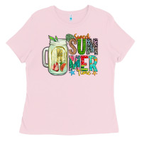 Bubblegum Pink sweet summer time Ladies Tee - CowhideDigitalArt