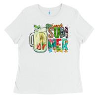 White sweet summer time Ladies Tee - CowhideDigitalArt