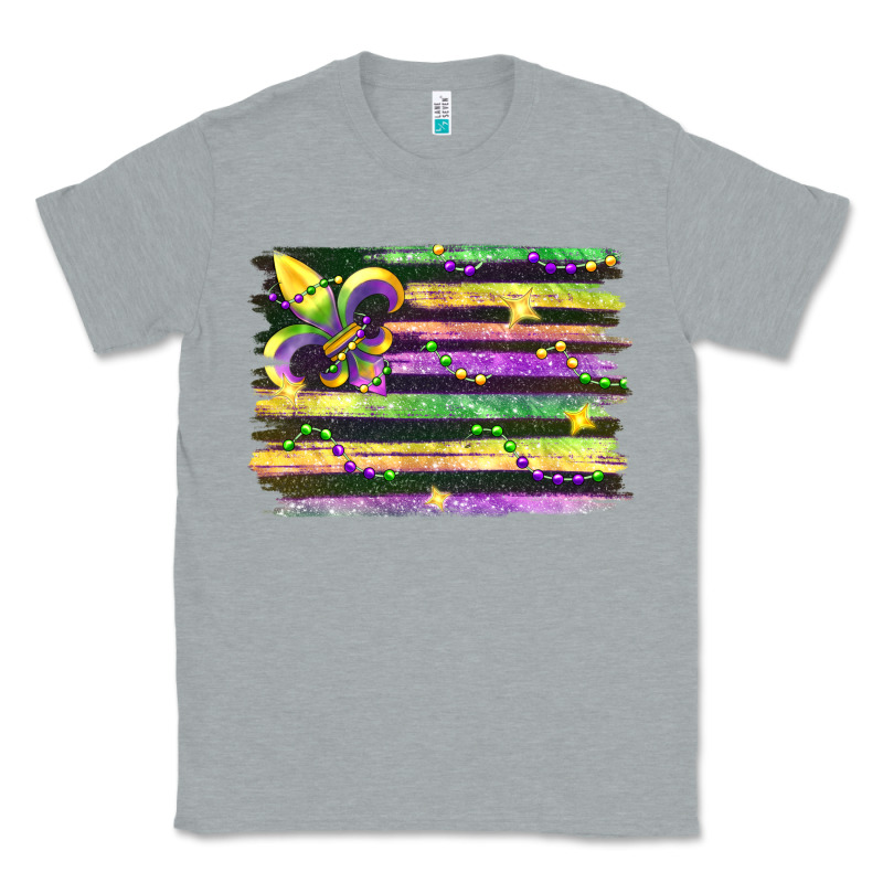 Mardi Gras Flag Classic Tee by FaDigitalArtStudio | Teevron