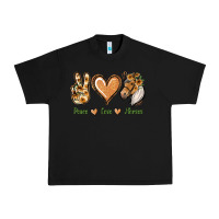 Black Peace Love Horses Urban Heavy Tee - Jasminsmagicworld