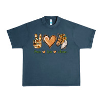 Midnight Navy Peace Love Horses Urban Heavy Tee - Jasminsmagicworld