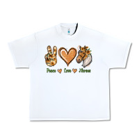 White Peace Love Horses Urban Heavy Tee - Jasminsmagicworld