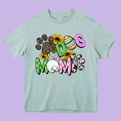 Dog Mom Easter Mother's Day Heavy Core Tee Designed By Fadigitalartstudio