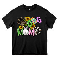 Black Dog mom Easter Mother's Day Heavy Core Tee - FaDigitalArtStudio