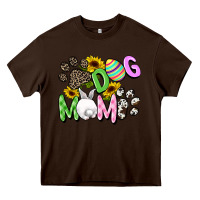 Chocolate Brown Dog mom Easter Mother's Day Heavy Core Tee - FaDigitalArtStudio