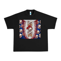 Black Baseball Mom Urban Heavy Tee - CowhideDigitalArt