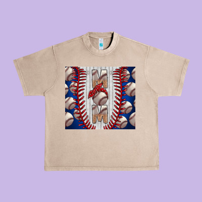 Baseball Mom Urban Heavy Tee Designed By Cowhidedigitalart