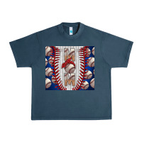 Midnight Navy Baseball Mom Urban Heavy Tee - CowhideDigitalArt